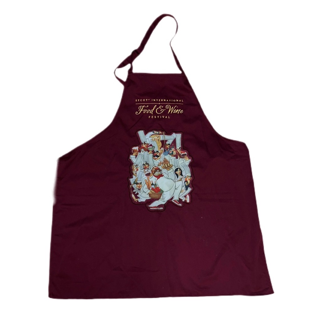Disney Epcot International Food & Wine Chefs Adult Apron Cooking Baking